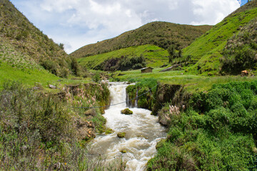Beautiful Muyoc waterfalls in Cajamarca