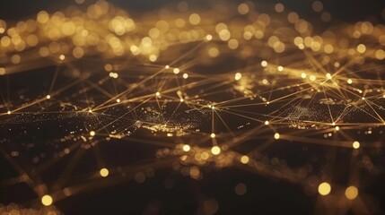 Illuminated financial chart with dynamic data visualization on a dark background