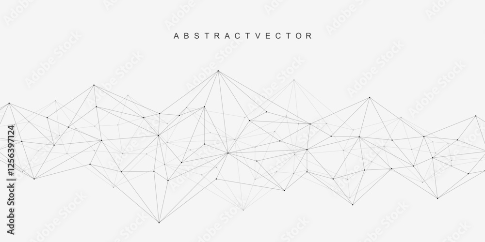 Poster global network connection website header or banner design. abstract background with connecting dots 
