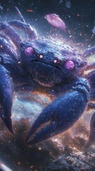 Illustration of the Cancer zodiac sign, symbolized by the crab. Represents intuition, emotions, and sensitivity. Perfect for astrology, horoscope, and mystical themes.