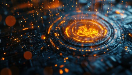 Futuristic Cryptocurrency Technology: Bitcoin Network Visualization