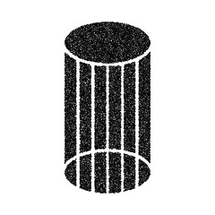 cylinder abstract shape y2k. vector illustration in trendy retro futuristic style isolated on white background.