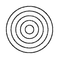 Naklejka premium target abstract shape y2k. vector illustration in trendy retro futuristic style isolated on white background.