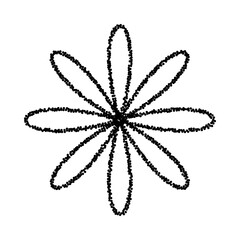 flower abstract shape y2k. vector illustration in trendy retro futuristic style isolated on white background.