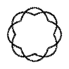 flower abstract shape y2k. vector illustration in trendy retro futuristic style isolated on white background.