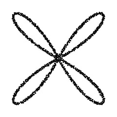 flower abstract shape y2k. vector illustration in trendy retro futuristic style isolated on white background.