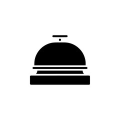 desk bell icon Simple thin line logo