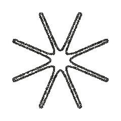 star sparkle grain outline y2k. vector illustration in trendy retro futuristic style isolated on white background.