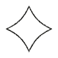 star sparkle grain outline y2k. vector illustration in trendy retro futuristic style isolated on white background.