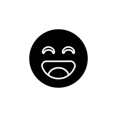 happy emoji icon Simple thin line logo