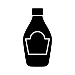 ketchup bottle icon Simple thin line logo