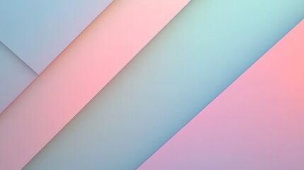 Fototapeta premium Abstract pastel color diagonal geometric shapes design