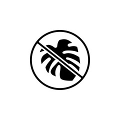 no monstera leaf icon Simple thin line logo