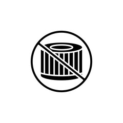 no oil filter icon Simple thin line logo