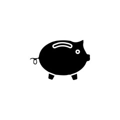 piggy bank icon Simple thin line logo