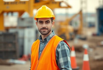 Male construction worker on a site