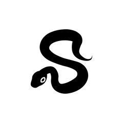 snake icon Simple thin line logo