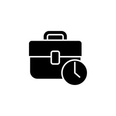 time management icon Simple thin line logo