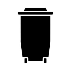 trash can icon Simple thin line logo