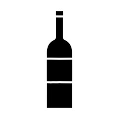 wine bottle icon Simple thin line logo
