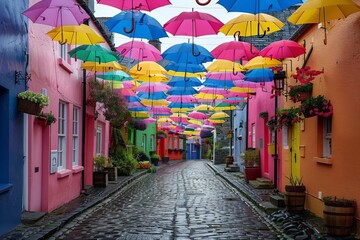 Fototapeta premium Golden Retriever Dog Dressed as Bunny Enjoying Easter in Sunny Spring Grass