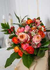 beautiful colourful blossoming flowers bouquet of fresh flower