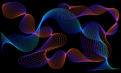 Abstract background with geometric wave lines. Illustration of original background.