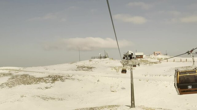 Ski lift snow. High quality video