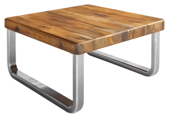 PNG Modern wooden metal coffee table