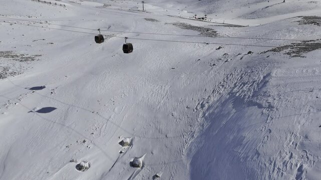 Ski lift snow. High quality video