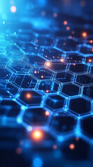 Obraz premium Blue hexagon background