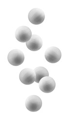 Falling Volleyball ball isolated on white background, full depth of field