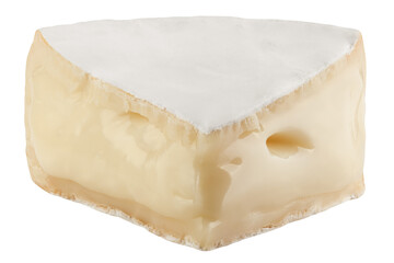 cheese Camembert or Brie, isolated on white background, full depth of field
