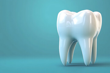 A clean and modern vector illustration of a tooth, featuring smooth lines and minimalistic design