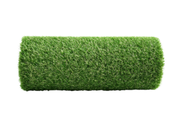 Green roll of fake grass