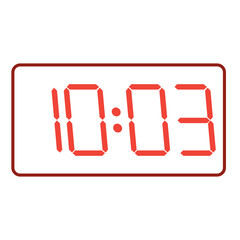 Business-style clock displaying 10:03 AM on a high-tech mobile screen.