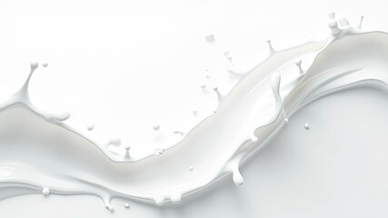 Abstract Milk Flow: Dynamic Liquid Art