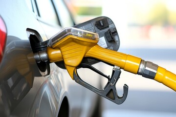 Car is being filled with gas