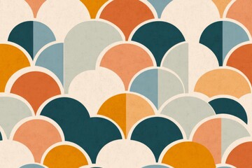 Colorful pattern of squares and triangles