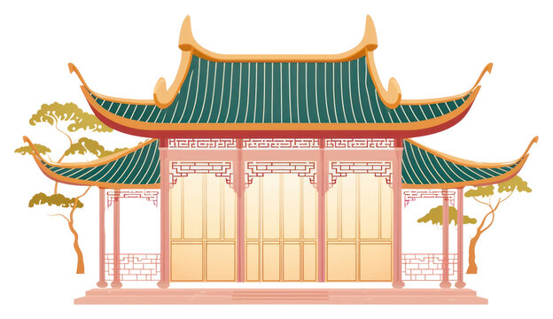 recommend clip art: PNG Architecture minimal chinese building temple shrine.