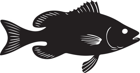 vector illustration of a fish