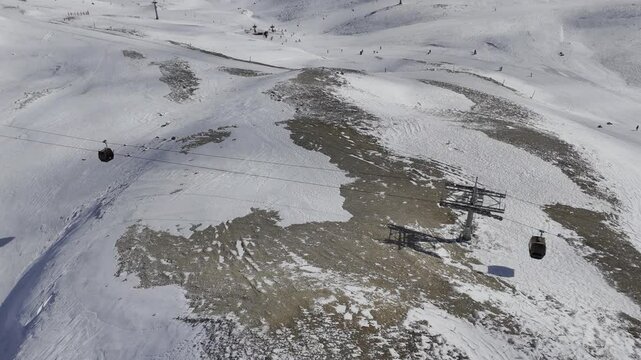 Ski lift snow. High quality video