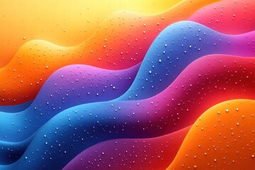 Colorful abstract graphic layout for promotional flyers featuring fluid wave patterns