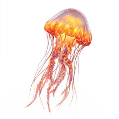 Vibrant Jellyfish in Sea