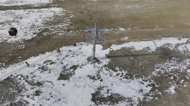 Ski lift snow. High quality video
