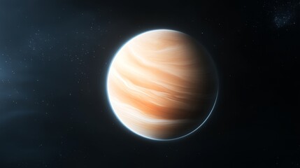 Realistic Illustration of an Exoplanet in Deep Space  
