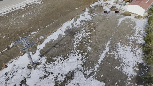 Ski lift snow. High quality video