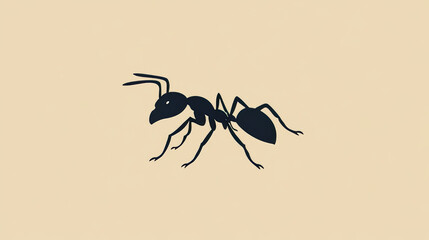 Vector logo ant. Brand's logo in the form of an ant