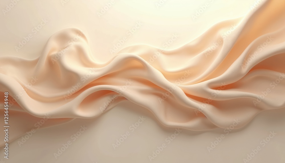Poster beige color wave flowing express energetic signal. seamless texture of curve swirling convey sense o