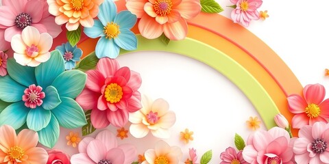 Fototapeta premium Ethereal Floral Tapestry: Pastel Hues for Mother's Day